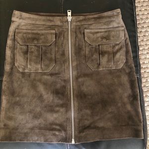 AllSaints Taylor suede skirt